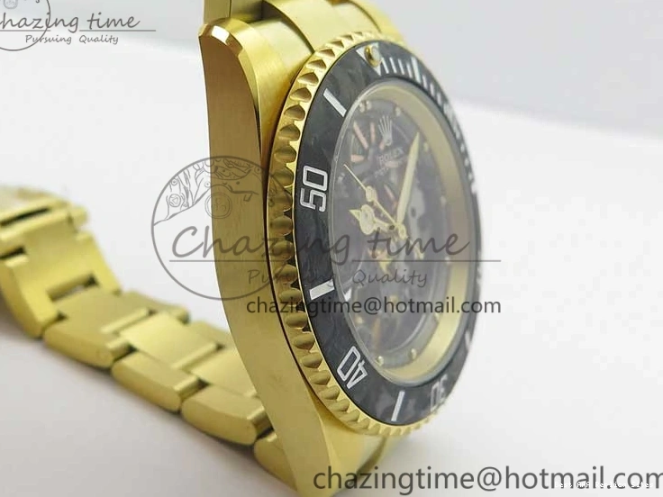 Good Copy Rolex Watches Skeleton Submariner on SA YG Edition Pirlo Project Bracelet Best 2981 YG Andrea VRF Popular 0108